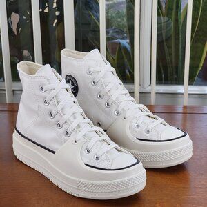 Converse Chuck Taylor All Star Construct Hi Canvas A02832C White Sz 9 - 10 Men's